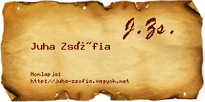 Juha Zsófia névjegykártya