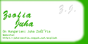 zsofia juha business card